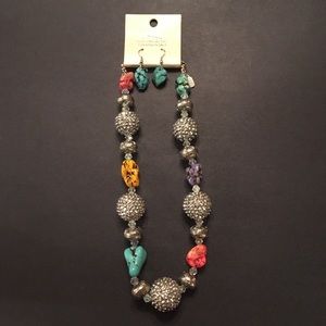 Fashion necklace and earrings